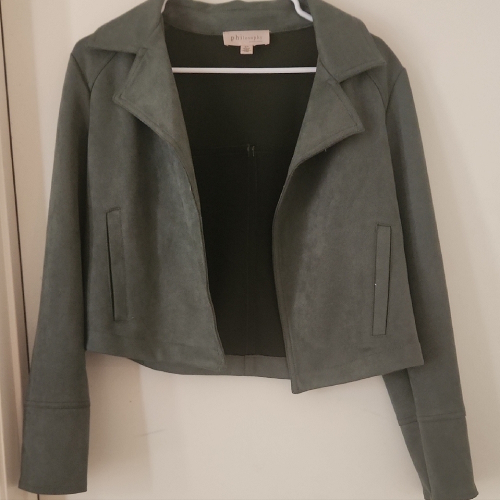 Philosophy Women's Suede Gray Blazer